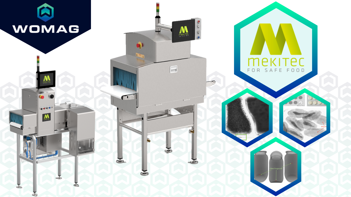 Industrial-grade stainless steel food safety inspection machine with a sleek, modern design and integrated digital display
