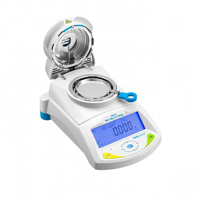 White sartorius pmd 50 analytical balance with a blue digital display and silver weighing pan