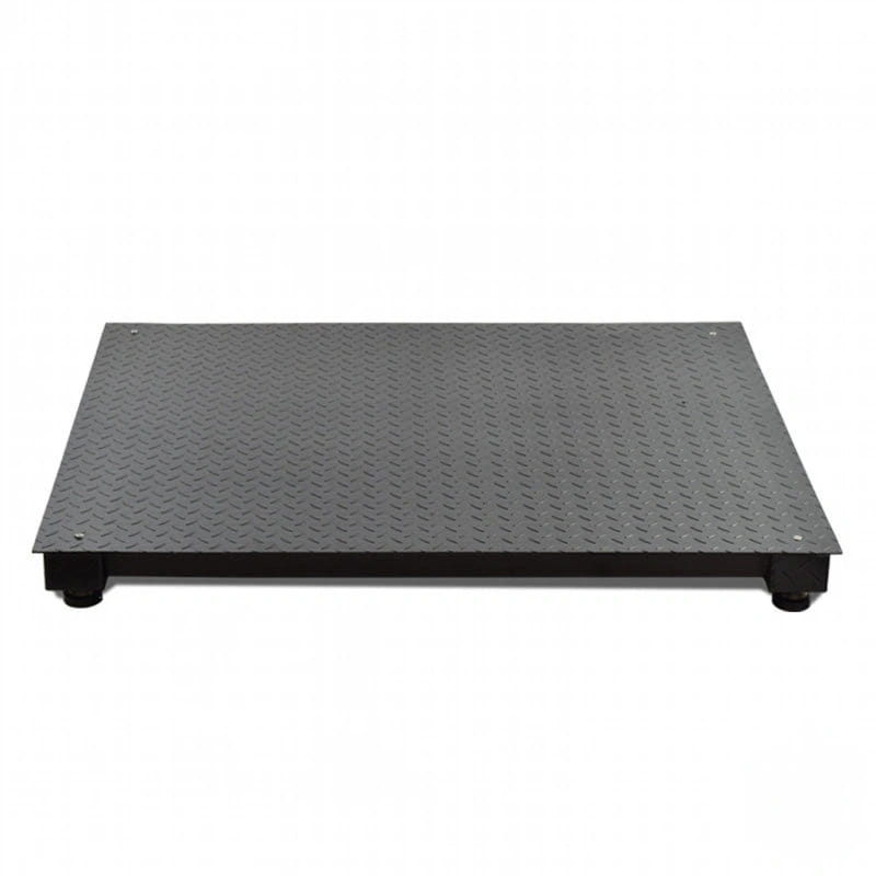 Black diamond plate industrial scale platform