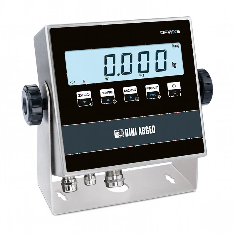 Silver dini argeo dfws digital scale with black display and control buttons