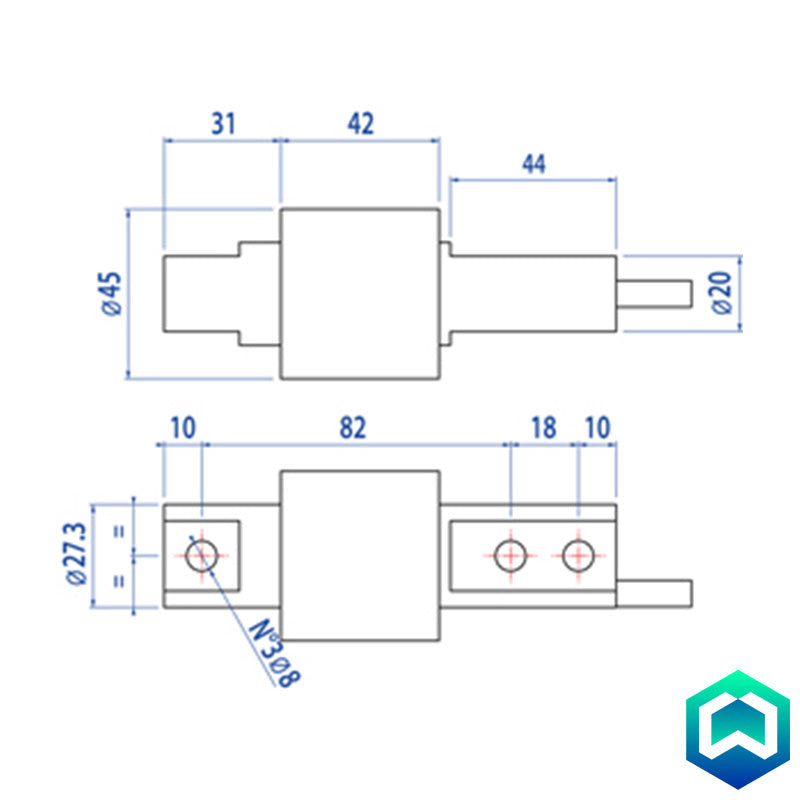 Dini Argeo FXD Bending Beam Load Cell C3 Class - Diagram