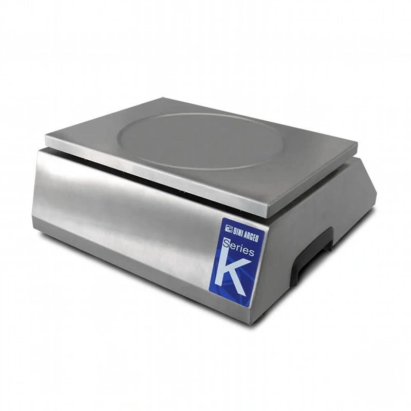 Stainless steel dini aged series k induction cooktop with a smooth, flat cooking surface