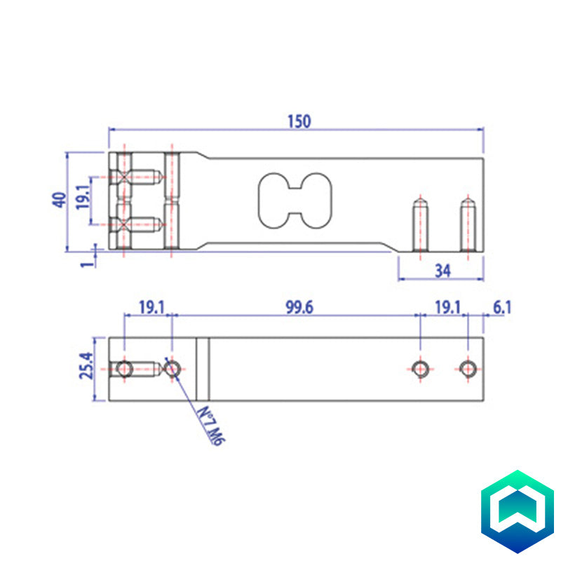 Dini Argeo ATEX SPG Single Point Loadcell C6 Class - Diagram