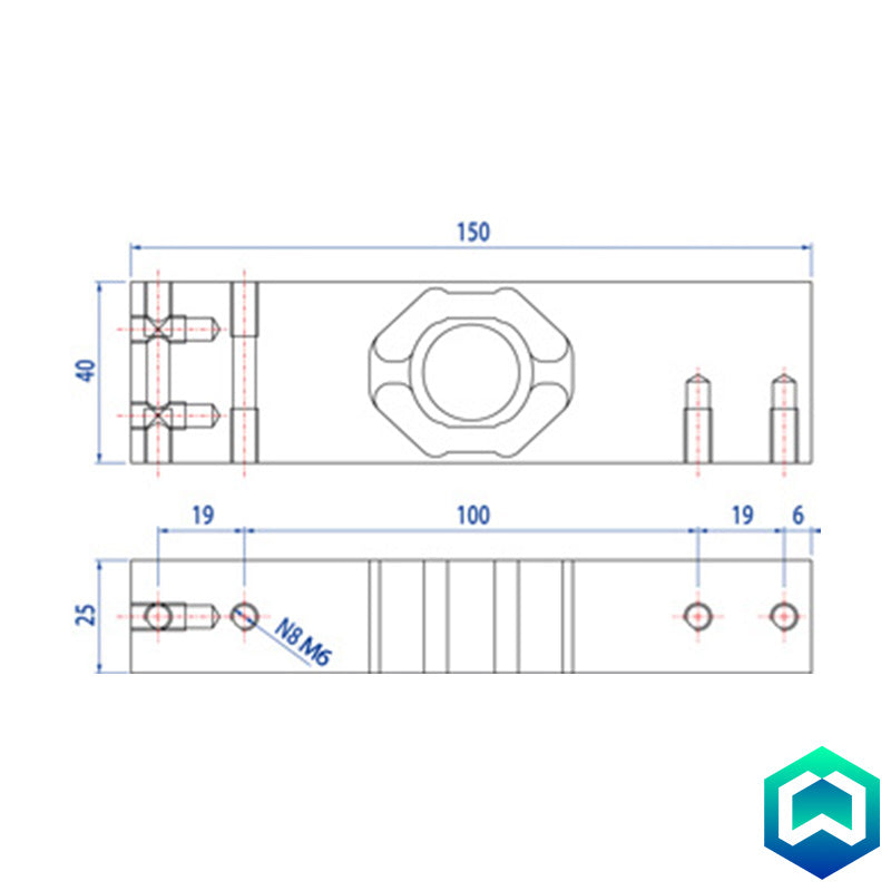 Dini Argeo SPSY Stainless Steel Single Point Load Cell - Diagram