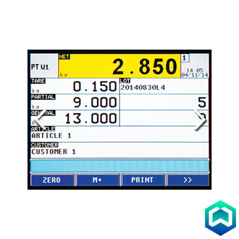 Dini Argeo TPW Touch Pallet Truck Scale - Interface