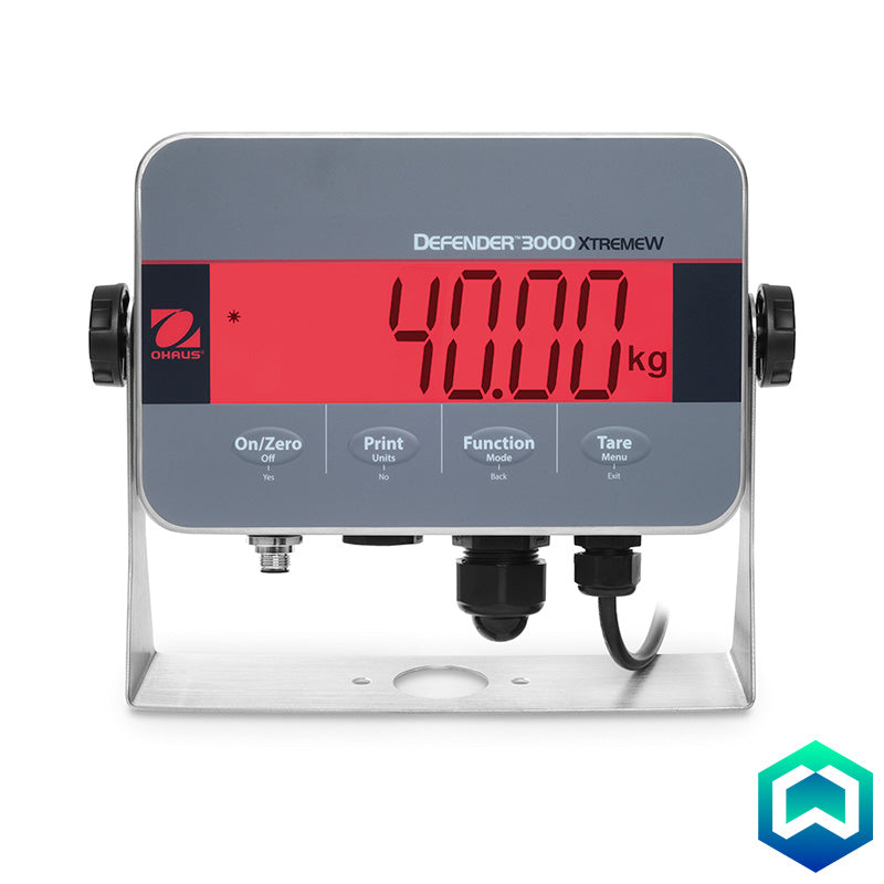 Ohaus - Defender 3000 Stainless Steel Column Mount Indicator - Indicator Red