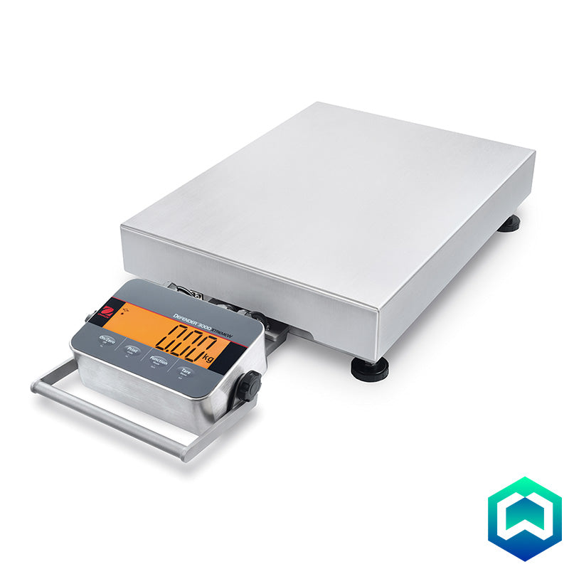 Ohaus - Defender 3000 Stainless Steel Front Mount Indicator - Angle