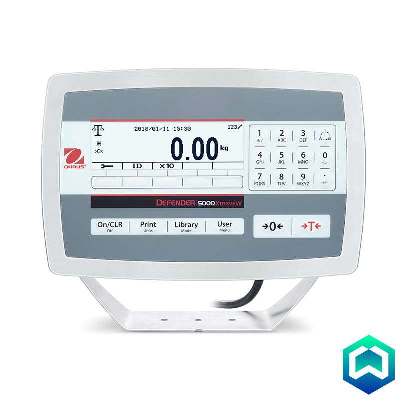 Ohaus - Defender 5000 Stainless Steel Column Mount Bench Scales -Indicator Front