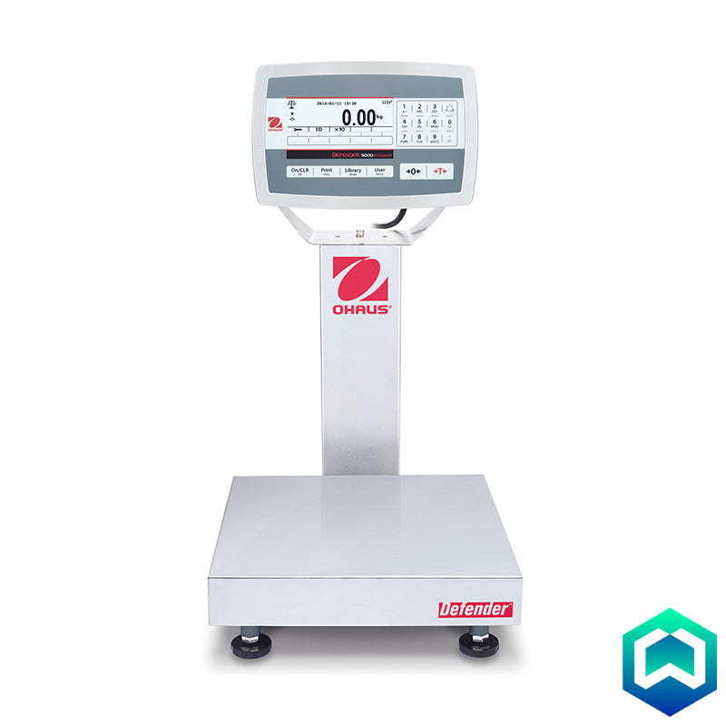 Ohaus - Defender 5000 Stainless Steel Column Mount Bench Scales -Front