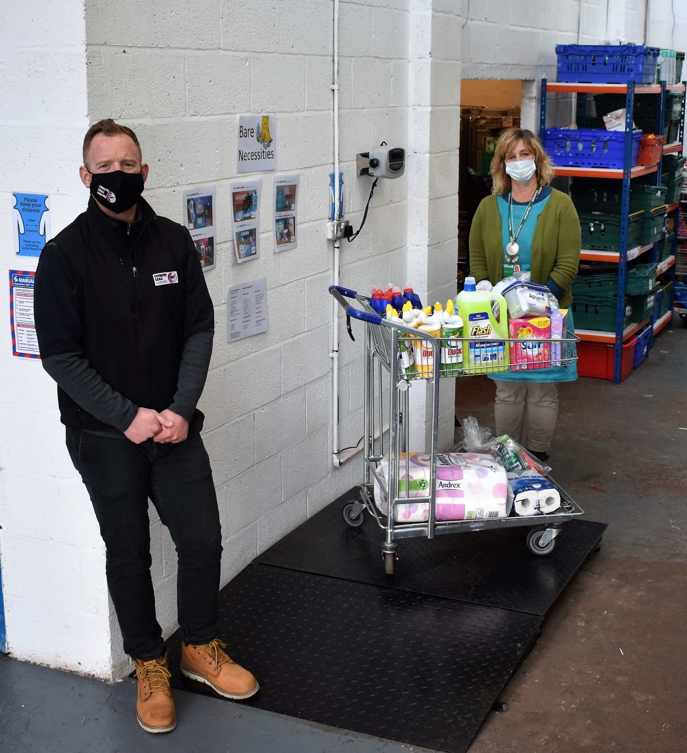 Bare Necessities charity receives much needed donation from Coventry Scale Company