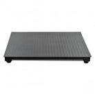 Black diamond plate industrial floor scale with sturdy metal construction
