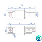 Dini Argeo FXC Bending Beam Load Cell  - Diagram