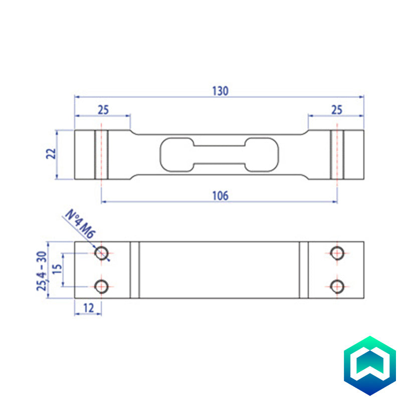 Dini Argeo SPO ATEX Single Point Loadcell - Diagram