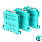 
Kit of three intrinsic protection Zener barriers, for connection of devices in ATEX area with devices in safe area, housed in an ABS box.