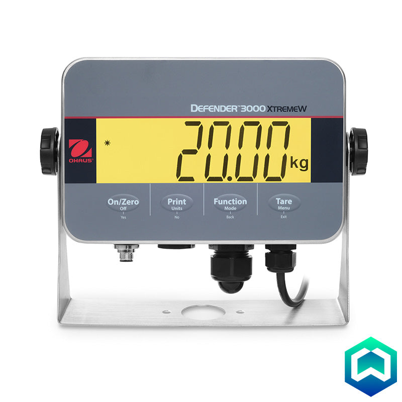 Ohaus - Defender 3000 Stainless Steel Front Mount Indicator - Indicator Yellow